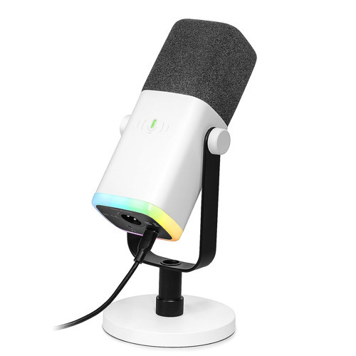 Podcast Stüdyosu Akışı için USB XLR Mikrofon, Dinamik Mikrofon Bilgisayarı, PS4/5 Mac Mixer Ses Kartları için Sessiz Düğmeli