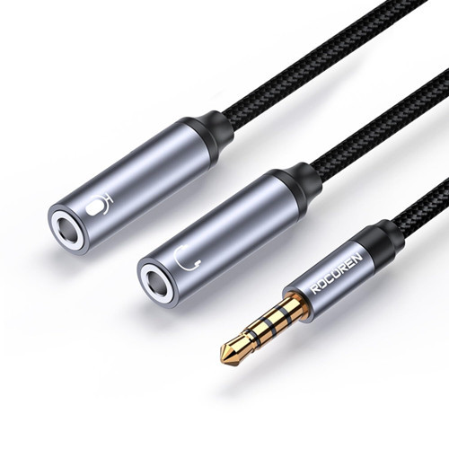 Hi-Fi TRRS Mikrofon Kulaklık Birleştirici 3.5mm Y Kablo