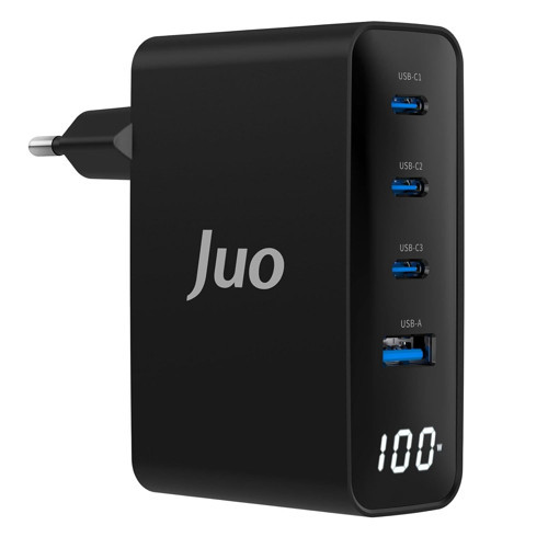100W GaN Ekranlı 3 Type-C + USB-A Şarj Cihazı iPhone & Macbook & Şarj Aleti
