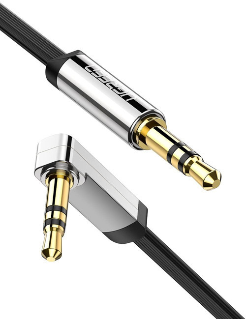 90 derece Dik Açılı 3.5mm Flat Aux Ses Kablosu 1.5 Metre