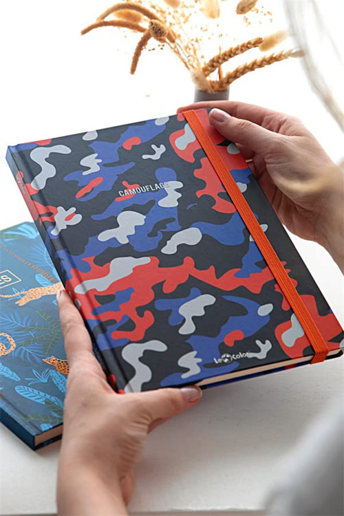Kamuflaj Defter Kareli Turuncu 17x24 cm