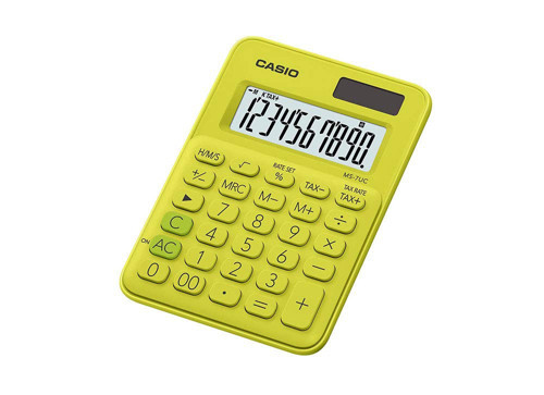 7Uc-Yg-N- Mini Masa Hesap Makinesi, Sarı/Yeşil