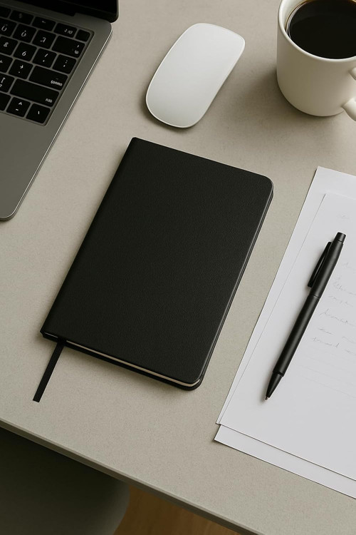 Defter, Noktalı Defter, Termo Deri Kapaklı Noktalı Defter, 128 Yaprak A5 Defter, Kırtasiye, , ()