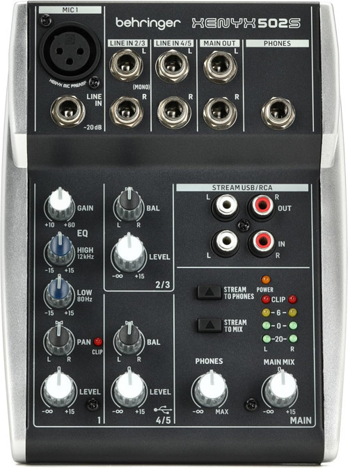 Xenyx 502S 5 kanallı Analog Akış Mikseri