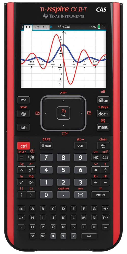 TI-Nspire CX II-T CAS grafik hesap makinesi (800 fonksiyon, gösterim, 3D ekran)