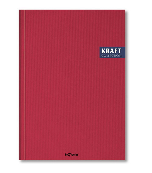 Lé 2017115/1 Kraft Defter Sert Kapaklı, Spiralli, 1.Hamur Kağıt, 200 Sayfa, Bordo
