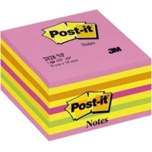 2028-Np Küp Not, Gökkuşağı Pembe Tonları, 450 Yaprak, 76x76 mm