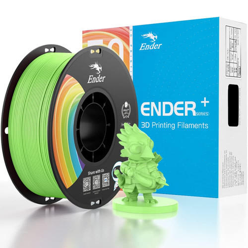 Resmi 3D Yazıcı Ender PLA , PLA+ 3D Baskı Filamenti, Dayanıklı Dayanıklı, Boyutsal Doğruluk +/-0,02 mm, 1,04 /Makara (EP+- Yeşili, Ender PLA -1KG)