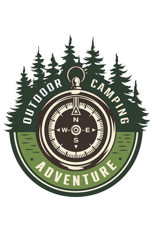 Off Road Camping Adventure Sticker Pusula 14 x 13 cm