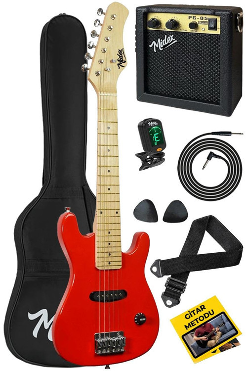 30RD 4-6 Yaş Çocuklar İçin Amfili Full 1/4 30 İnç Elektro Gitar Seti