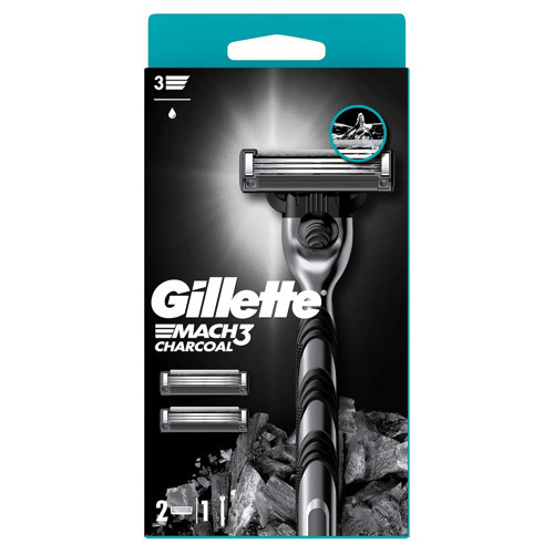 Mach3 Charcoal Tıraş Makinesi + 2 Adet Yedek Tıraş Bıçağı