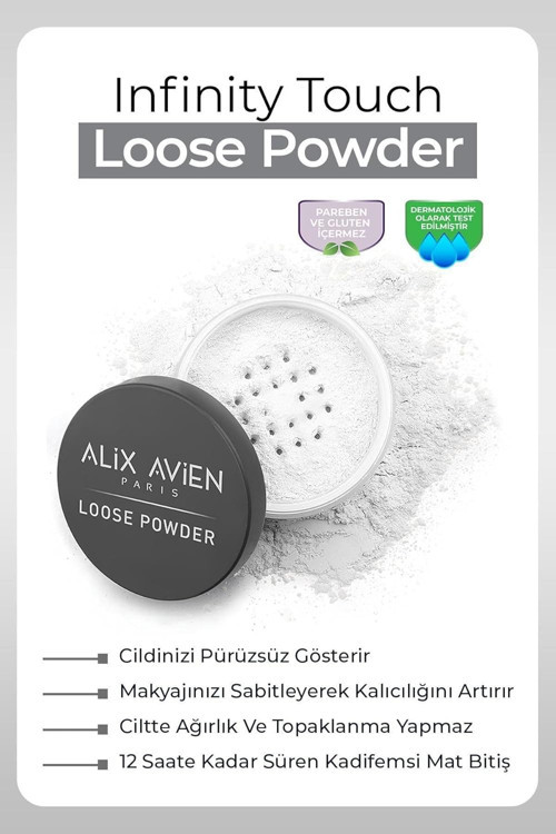 İpeksi Toz Pudra - Sabitleyici Etki Bitiş - Powder 01 Transparent