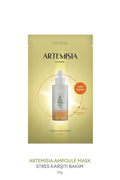 Hassas Ciltler İçin Artemisia Özü İçeren Nemlendirici Yaprak Maske Artemisia