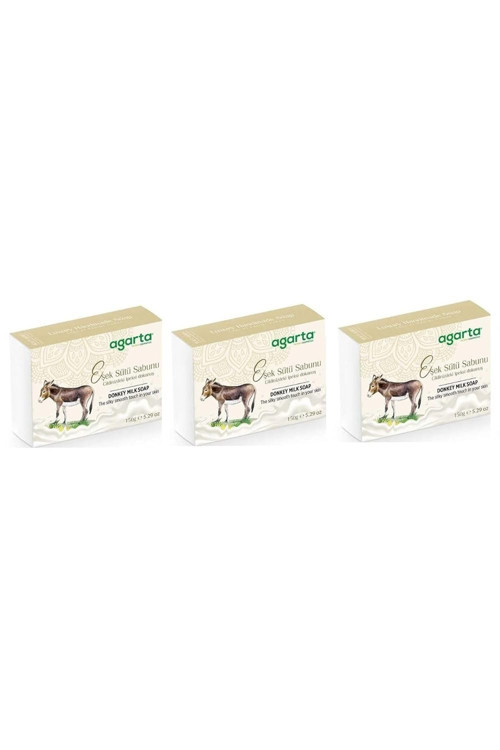 Doğal El Yapımı Eşek Sütü Sabunu 150 gr x 3 Adet