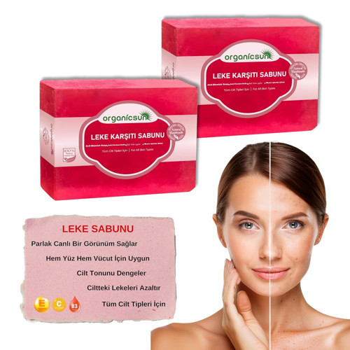 Doğal Leke Karşıtı Sabun 140 Gr x 2 Adet Tüm Cilt Tipleri İçin Cilt Lekelerine Karşı