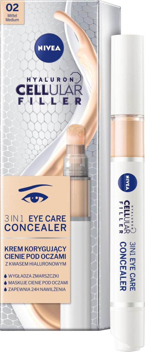 Hyaluron Cellular Filler Göz Bakım Kremi 4 ml, Orta Ton, Göz Altı Kapatıcısı, Nemlendirici