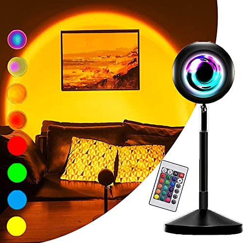 Kumandalı Batımı Projektörü RGB 16 Renk UFO Projeksiyon USB Masa Lambası