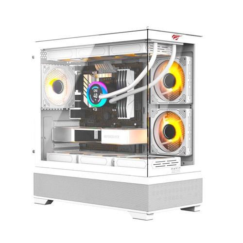 CF925 Tamperli Oyuncu KasasıHavit CF925 Tamperli Oyuncu Kasası - 3 RGB Fanlı, Kumandalı, ITX/M-ATX/ATX/E-ATX Uyumlu