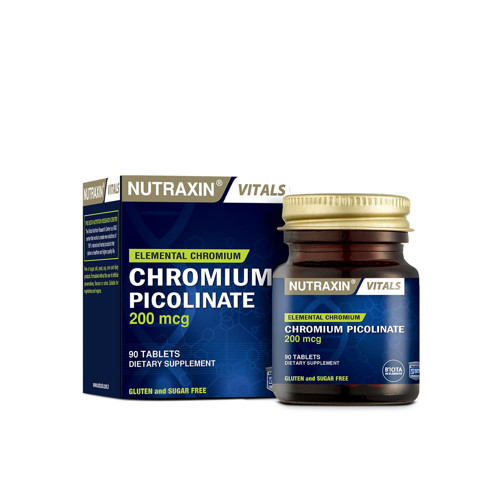 Vitals Chromum Picolinate 200 mcg 90 Tablet Takviye Edici