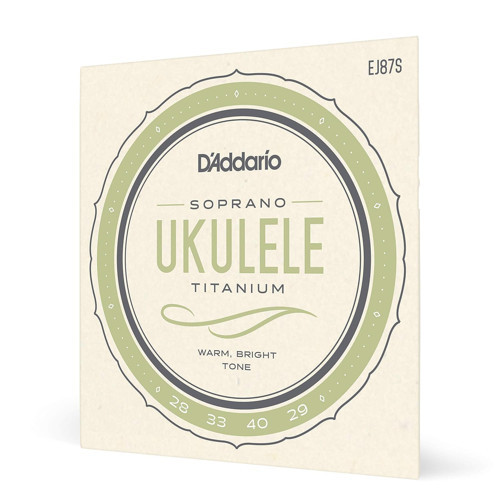 Ej87S Ukulele Tel Seti, Soprano, Titanium, Warm Bright T