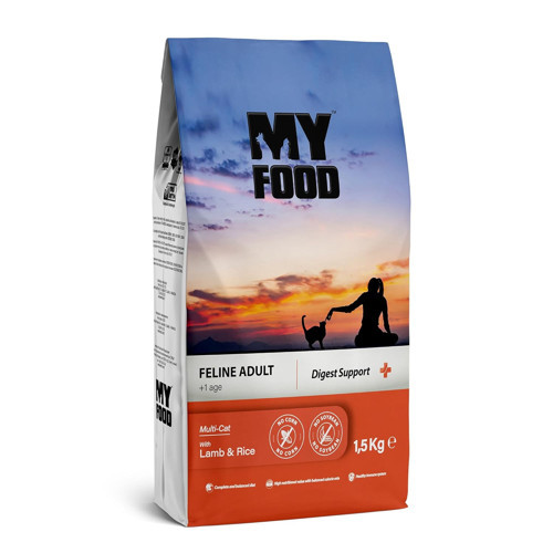 MyFood Sindirim Destekli Kuzu Pirinçli Yetişkin Maması 1,5