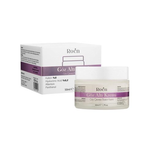 Göz Altı Morluk Kremi Kafein%5 Hyaluronic Acid%0,2 Koyu Halka, Şişlik Bakım Kremi 50ml