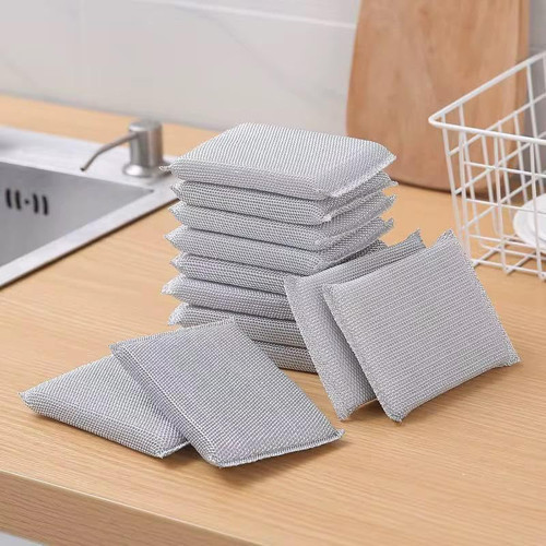 2 Adet Inox Bulaşık Süngeri, Çizdirmez Telli Ovma Süngeri, Paslanmaz , Mutfakta Güçlü Temizlik için Dayanıklı Etkili Sünger (2 Adet)