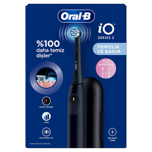 B iO2 Şarjlı/Elektrikli Diş Fırçası, 1 Fırça Başlığı, Şarjda 4 Haftaya Varan Kullanım, Seyahat Kabı
