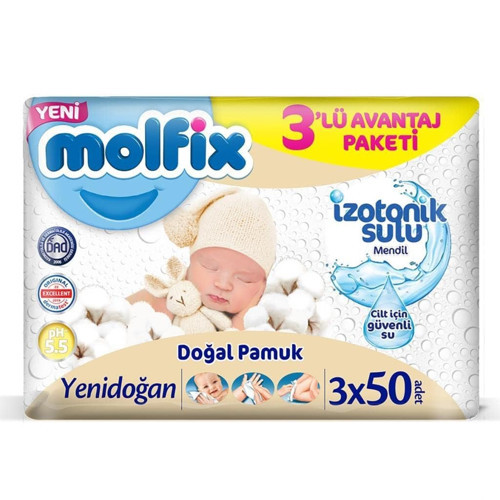 Yenidoğan İzotonik Sulu Islak Havlu 150 Yaprak