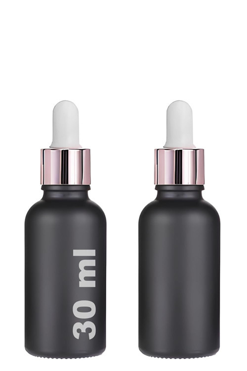30 ml Damlalıklı Serum Şişesi 30 Metal Kapaklı Dropper Şişe 2 Adet ( Yüzük | Lastik)