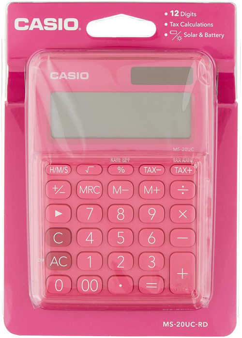 20Uc-Rd-N- Mini Masa Hesap Makinesi, Pembe