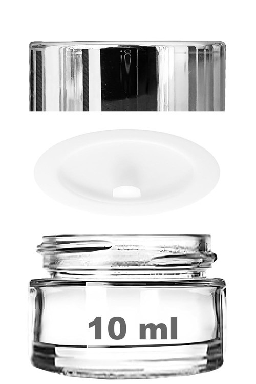 Mini Şeffaf Kavanoz, 10 ml Hacimli, Sızdırmaz Aynalı Kapaklı, Saklama Kutusu, Balm 1 Adet