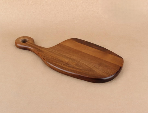 El Yapımı Doğal Akasya Ağacı Kesme Doğrama Tahtası – Şık Tasarımlı, Dayanıklı, Et, Peynir, Ekmek, Sebze Meyve Kesim, Mutfak için Kesim Panosu (Aura, 28x25 Cm)