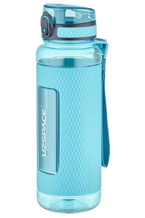 FiftyFifty 1100ml - BÜYÜK BOY- Su Matarası Silikon Korumalı Kaydırmaz Gövde Turkuaz