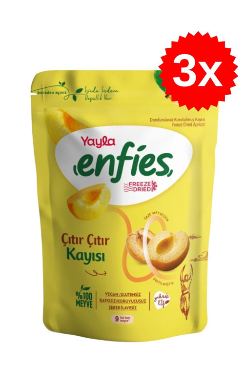 Freeze Dried Çıtır Çıtır Kayısı 20 gr x 3 Adet
