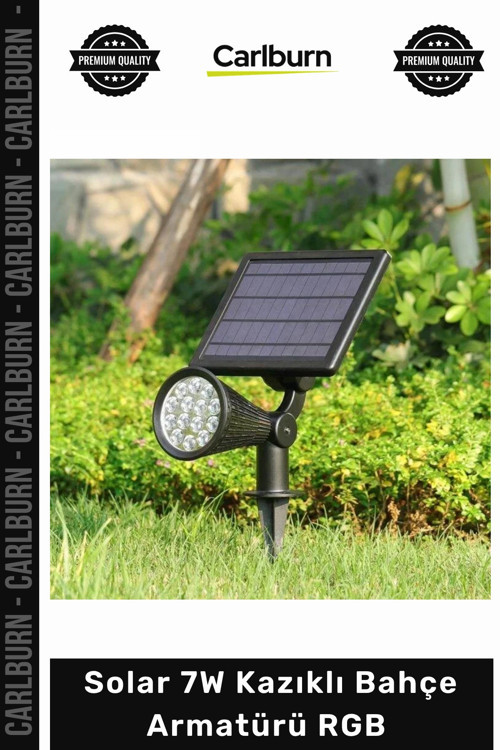 #Solar Dış Mekan Aydınlatma Su Geçirmez Güneş Enerjili Peyzaj Solar 7W Kazıklı Bahçe Armatürü RGB