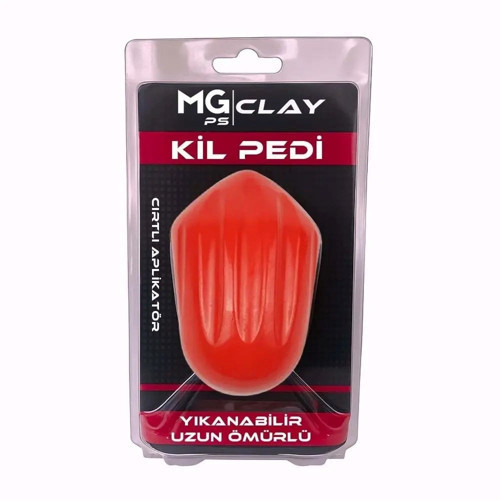 Aplikatörlü El Kil Pedi 12x8 cm - Araç Boya Temizleme Cırtlı Clay Pad Sponge Block