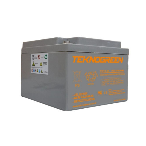 24 Ah 12 Volt Akü Yatık Tip