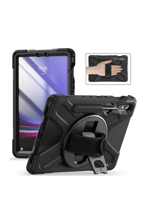 Galaxy Tab S9 11" - X710 Uyumlu Tam Koruma Defender Askılı 360° Dönebilir Standlı Zırh Tablet Kılıfı
