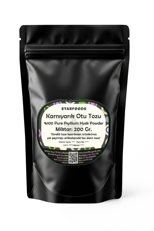 Karnıyarık Otu Tozu 200 Gr. Psyllium Husk Powder Karnıyarık Tozu Karnı Yarık Otu Tohumu Unu Sipariş Sonrası Taze Öğütme