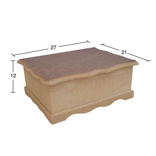 Dalgalı Ahşap Kutu 27x21cm KU244