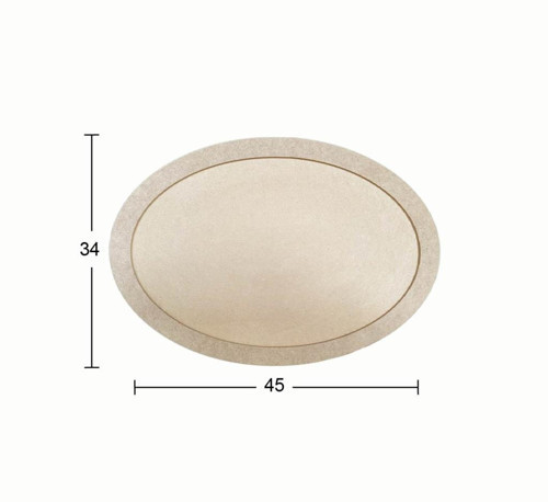 Ahşap Oval Pano 45x34cm PA272