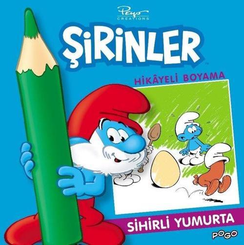 Sihirli Yumurta-Şirinler Hikayeli Boyama