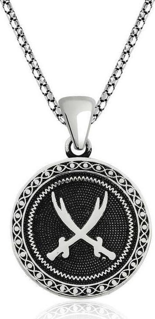 ​Gümüş Zülfikar Kılıcı Desenli Kolye