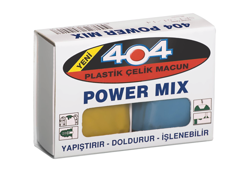 404 Power Mix 80 Gram - Plastik Çelik Macun Hamur Kaynak Yapıştırıcı (SUNFİX Muadili)