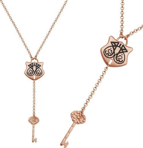 Gümüş Rose Ya Fettah Yazılı Kadın Kolye