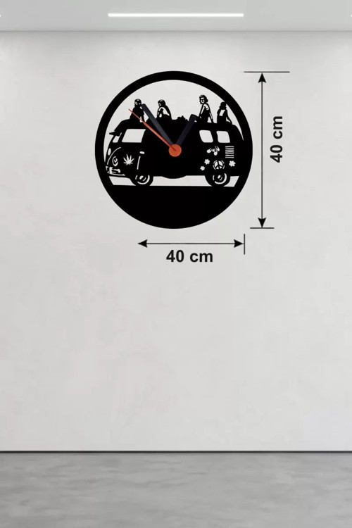 Büro Ev Ofis Dekoru için 40CM Ahşap Laser Kesim Fitness Sporcu Tema Duvar Saati
