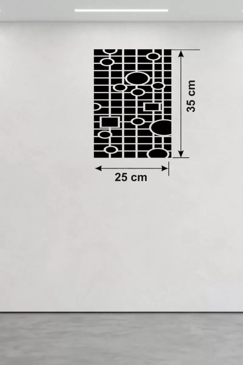 Büro Ev Ofis Dekoru için 25x35CM Ahşap Laser Kesim Modern Geometrik Pano Duvar Süsü
