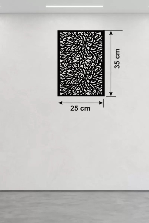 Büro Ev Ofis Dekoru için 25x35CM Ahşap Laser Kesim Soyut Mercan Hücre Doku Pano Duvar Süsü