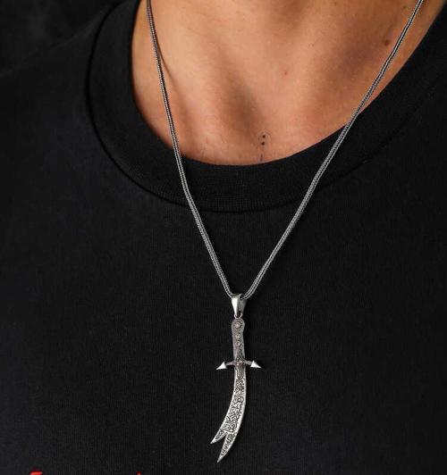 Gümüş Hz. Ali Zülfikar Kılıcı Kolye